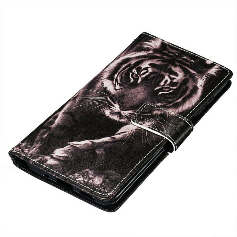 Leren Hoesje voor Samsung Galaxy S20 Nachttijger