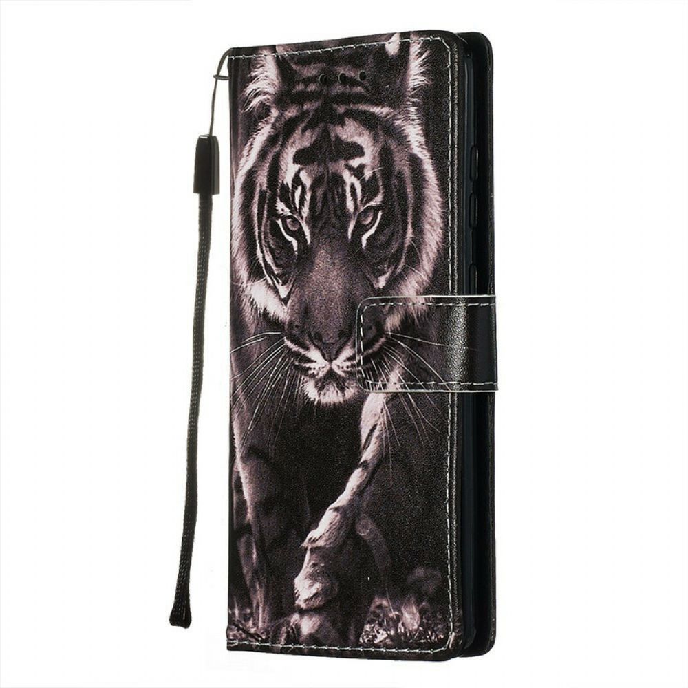 Leren Hoesje voor Samsung Galaxy S20 Nachttijger