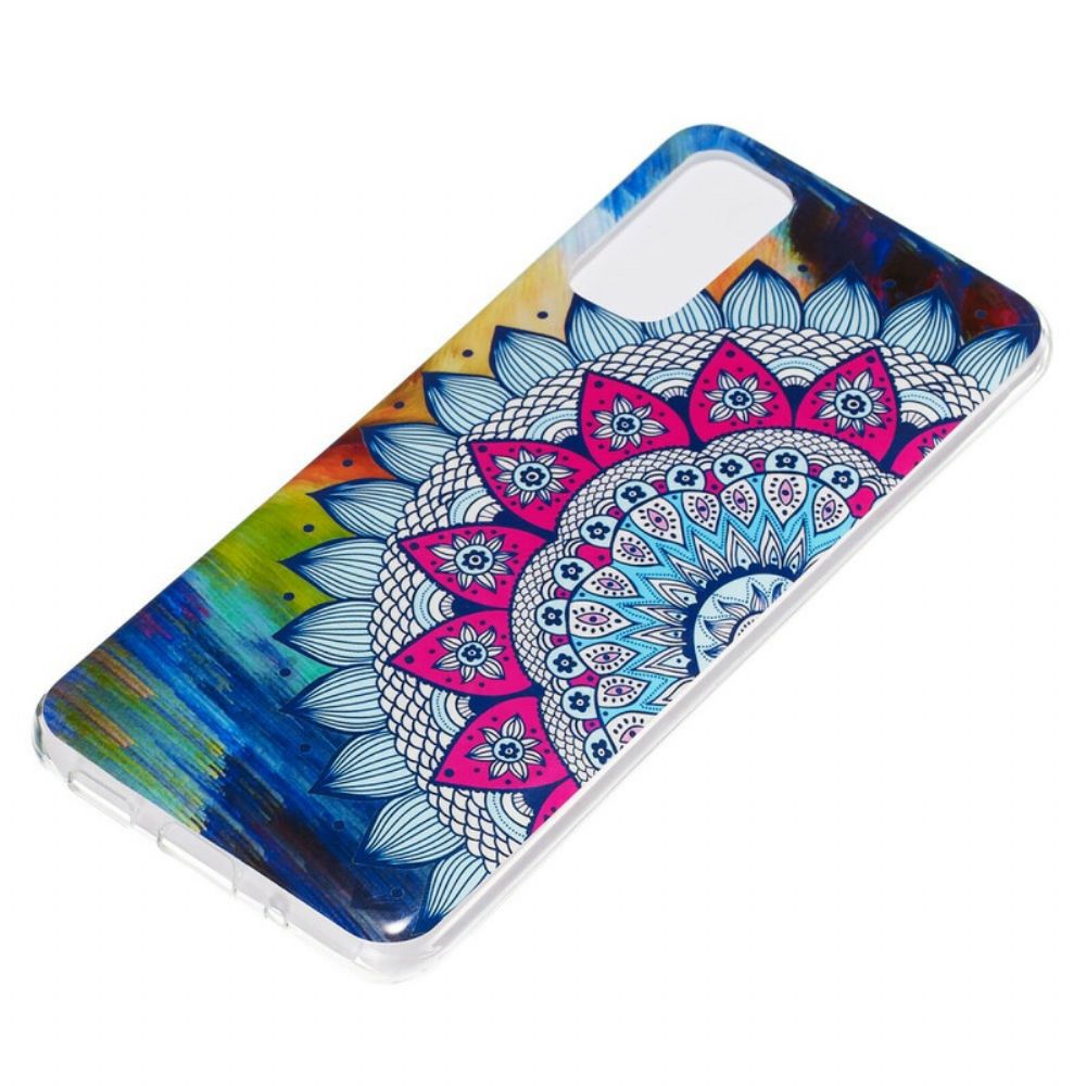 Telefoonhoesje voor Samsung Galaxy S20 Fluorescerende Kleurrijke Mandala