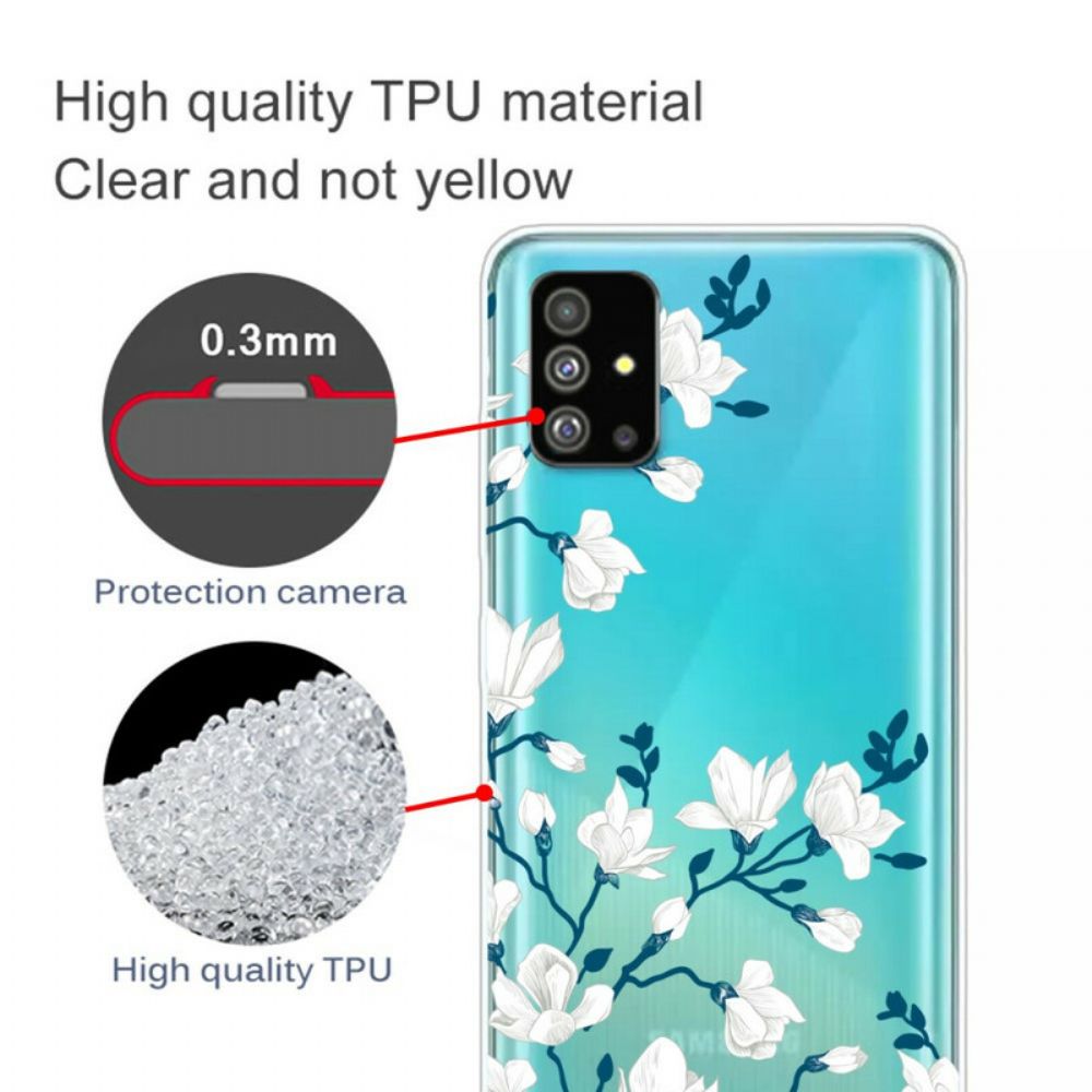 Telefoonhoesje voor Samsung Galaxy S20 Witte Bloemen