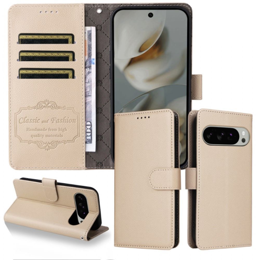 Flip Case Leren Google Pixel 10 Pro Xl Rfid-blokkering