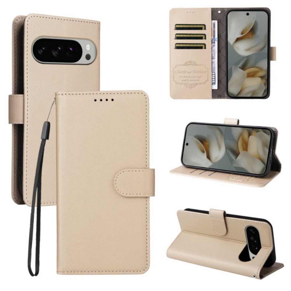 Flip Case Leren Google Pixel 10 Pro Xl Rfid-blokkering