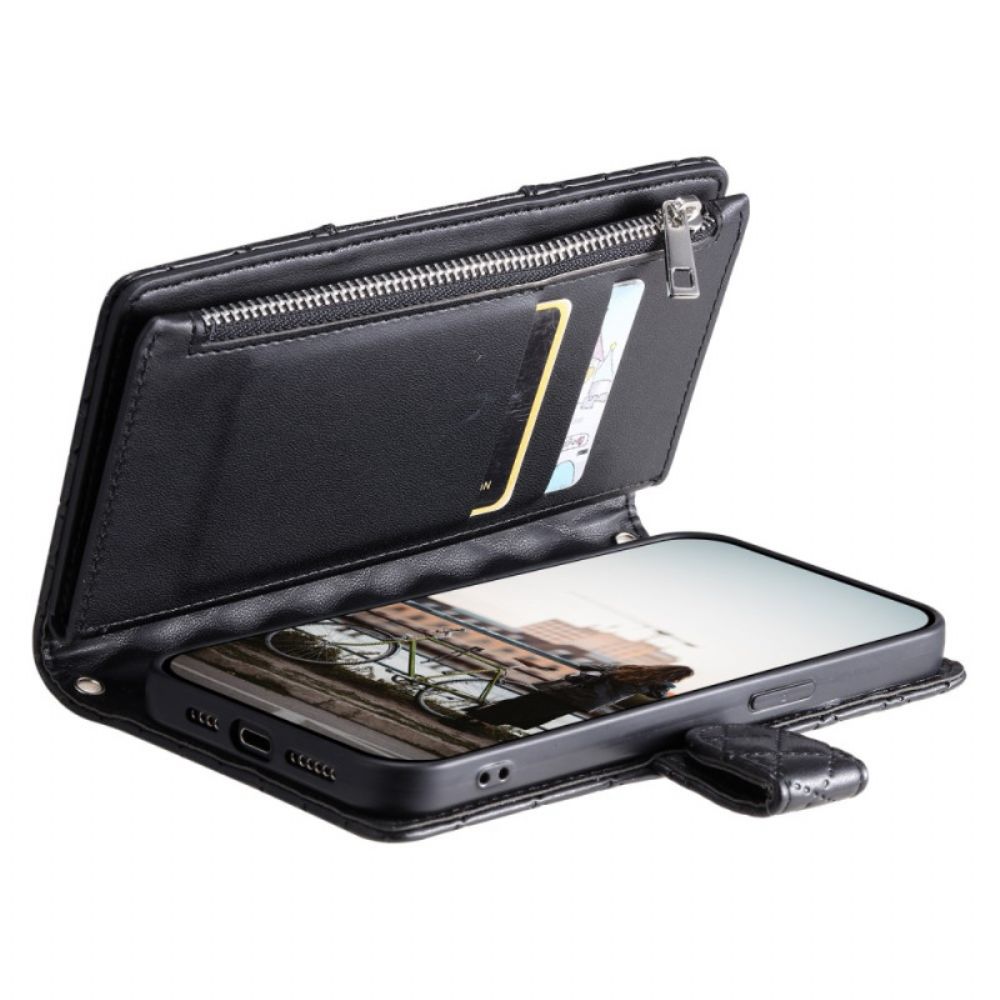 Folio-hoesje Google Pixel 10 Pro Xl Gewatteerde Stijl Met Bandje