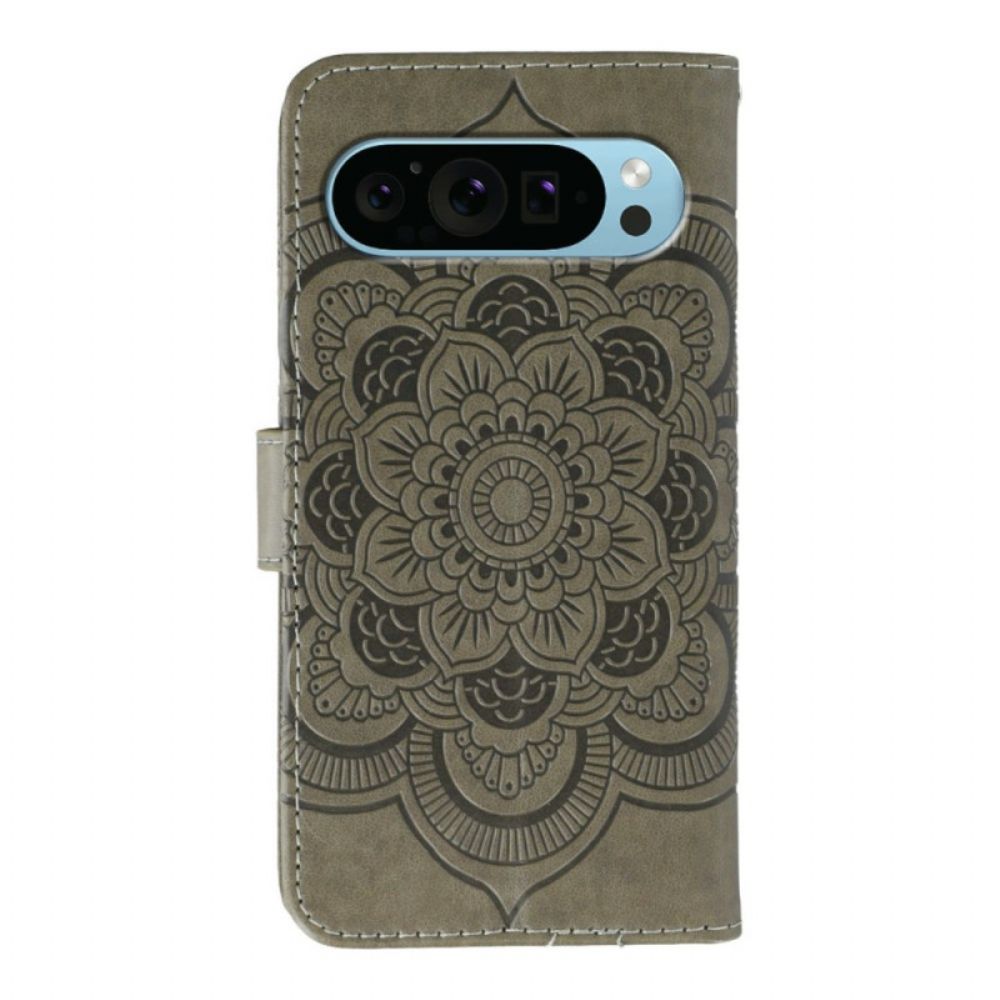 Folio-hoesje Google Pixel 10 Pro Xl Mandala Met Strass-steentjes