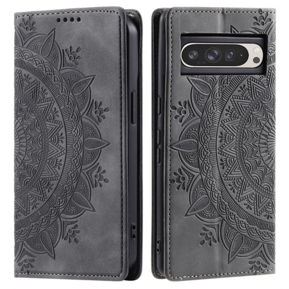 Folio-hoesje Google Pixel 10 Pro Xl Mandala Suède-effect Bescherming Hoesje