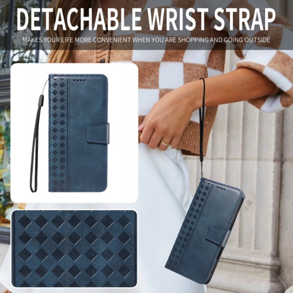 Folio-hoesje Google Pixel 10 Pro Xl Telefoonhoesje Diamantrand