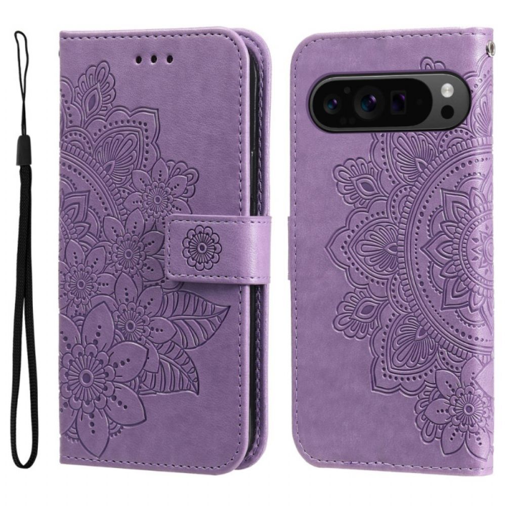 Folio-hoesje Google Pixel 10 Pro Xl Telefoonhoesje Mandala-print Met Bandje