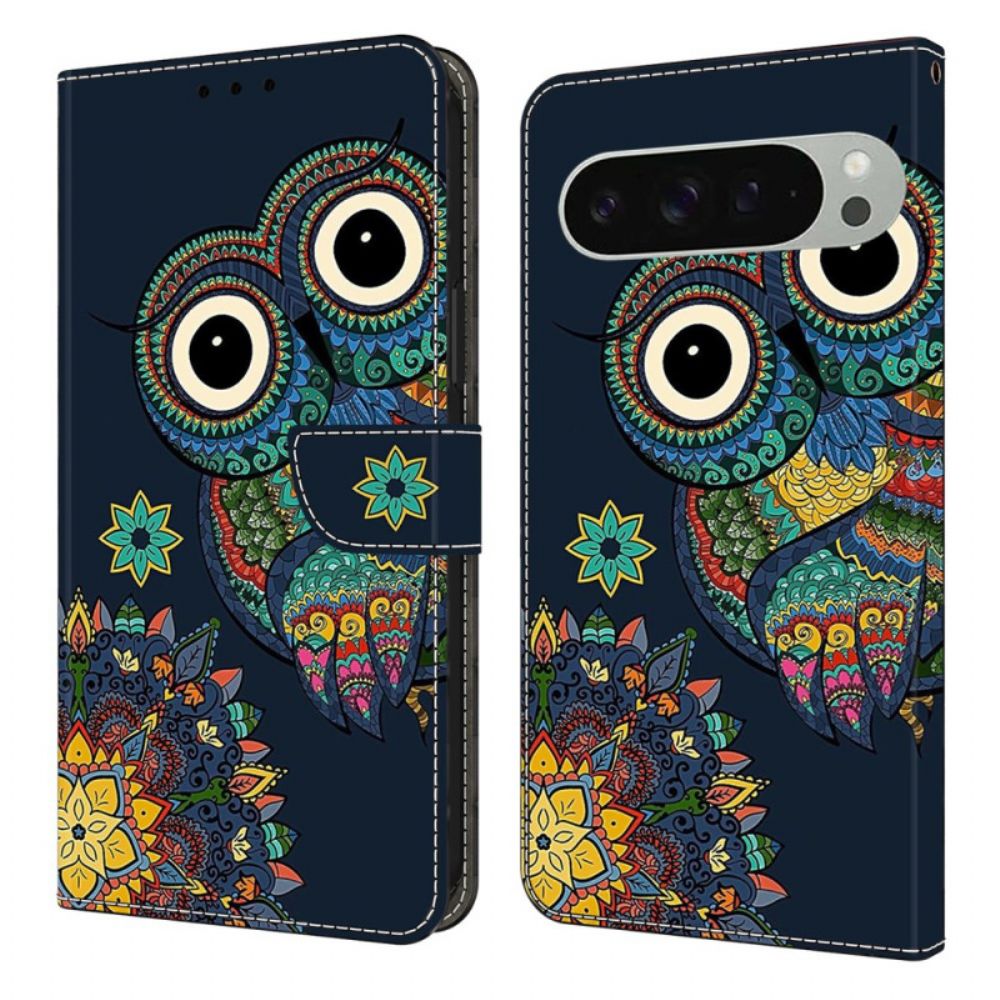 Folio-hoesje Google Pixel 10 Pro Xl Telefoonhoesje Mandala-uil