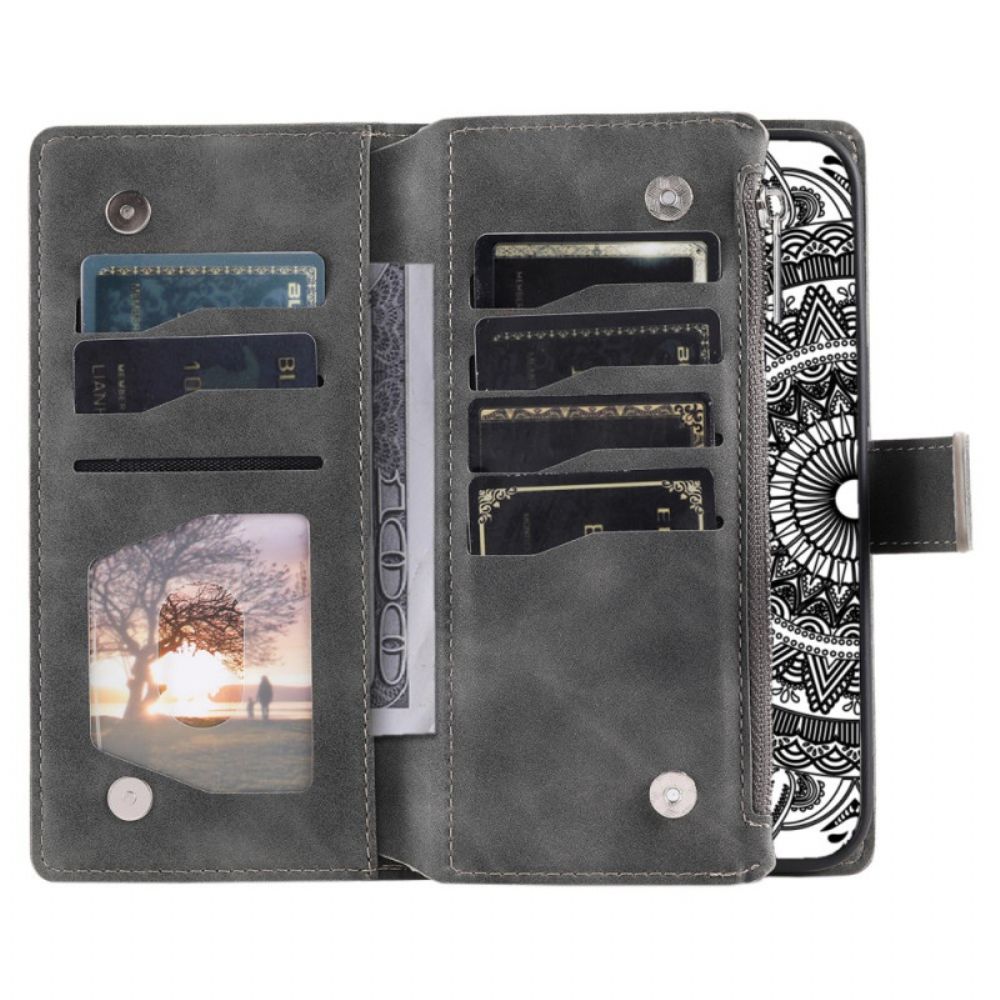 Folio-hoesje Google Pixel 10 Pro Xl Telefoonhoesje Portemonnee Met Mandala Suède-effect