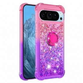 Hoesje Google Pixel 10 Pro Xl Glitter Met Kleurverloop En Ringhouder