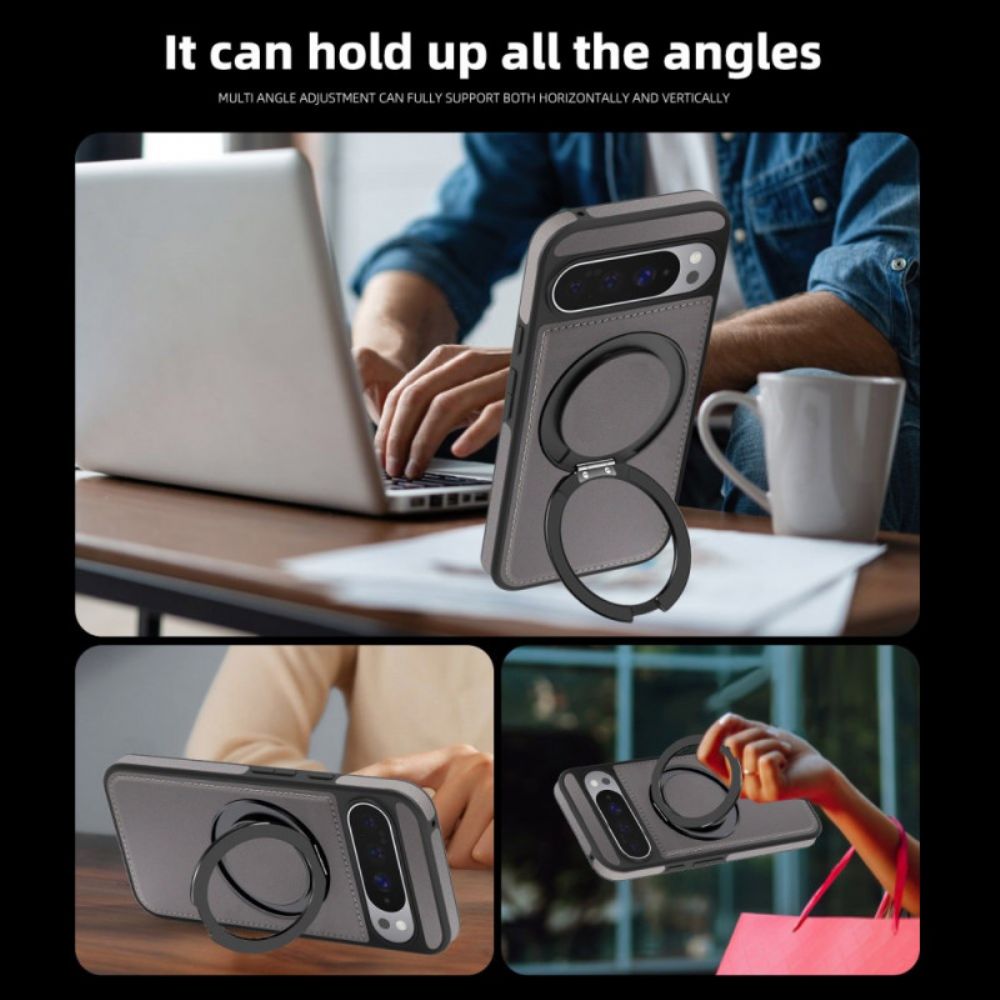 Hoesje Google Pixel 10 Pro Xl Magsafe-compatibele Ringhouder Suède-effect