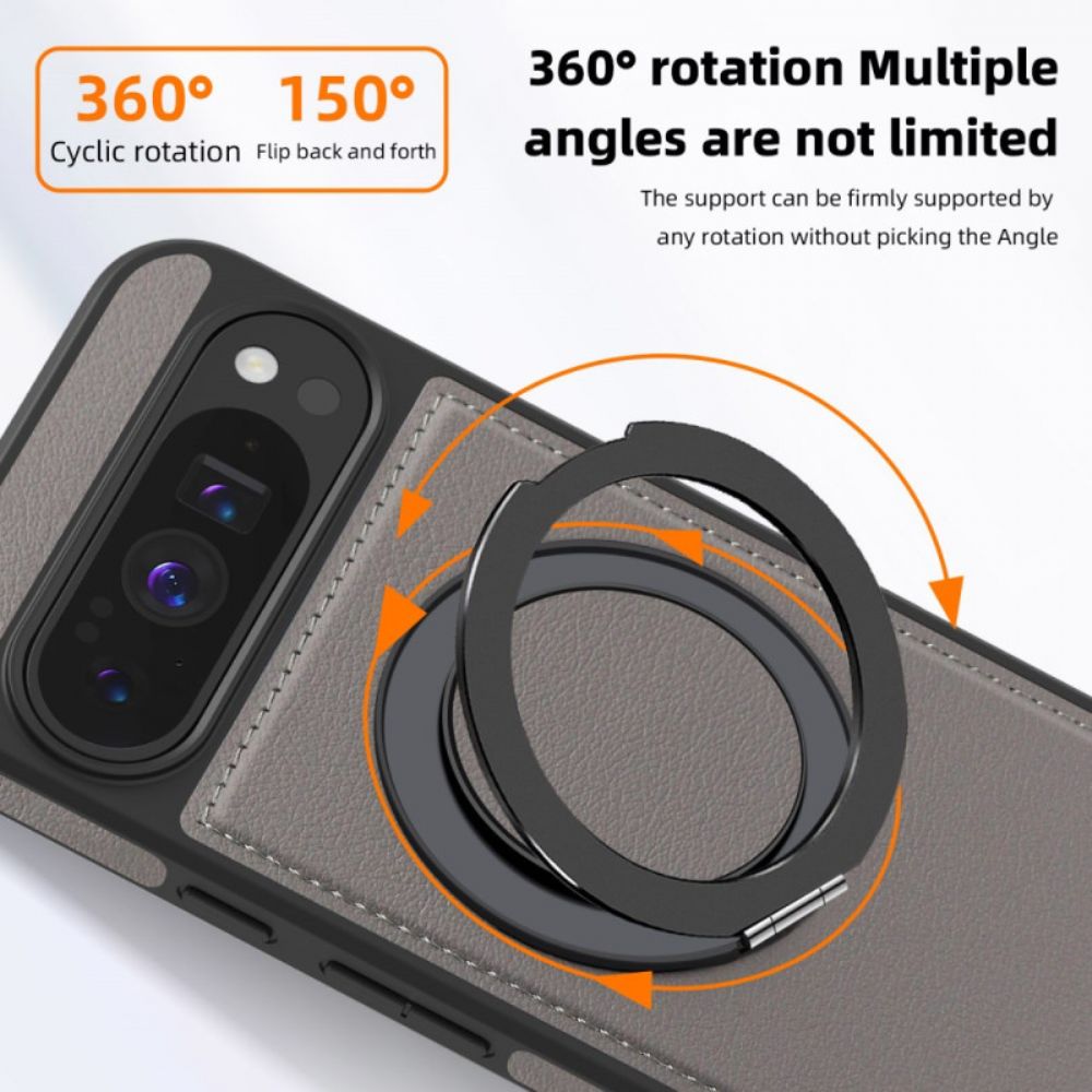 Hoesje Google Pixel 10 Pro Xl Magsafe-compatibele Ringhouder Suède-effect