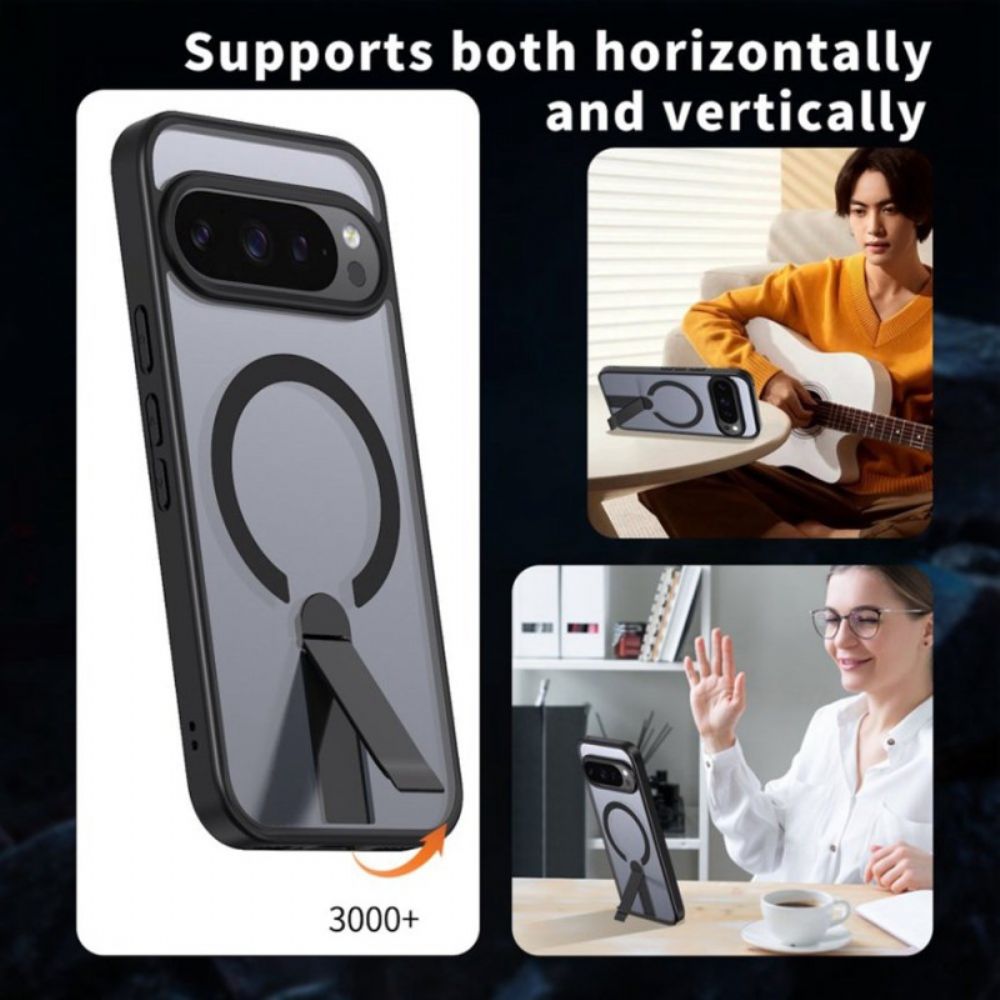 Hoesje Google Pixel 10 Pro Xl Mat Magsafe-compatibel Met Houder Bescherming Hoesje