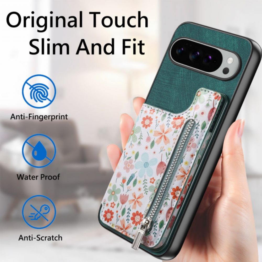 Hoesje Google Pixel 10 Pro Xl Portemonnee Met Bloemenprint