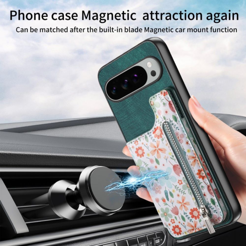 Hoesje Google Pixel 10 Pro Xl Portemonnee Met Bloemenprint