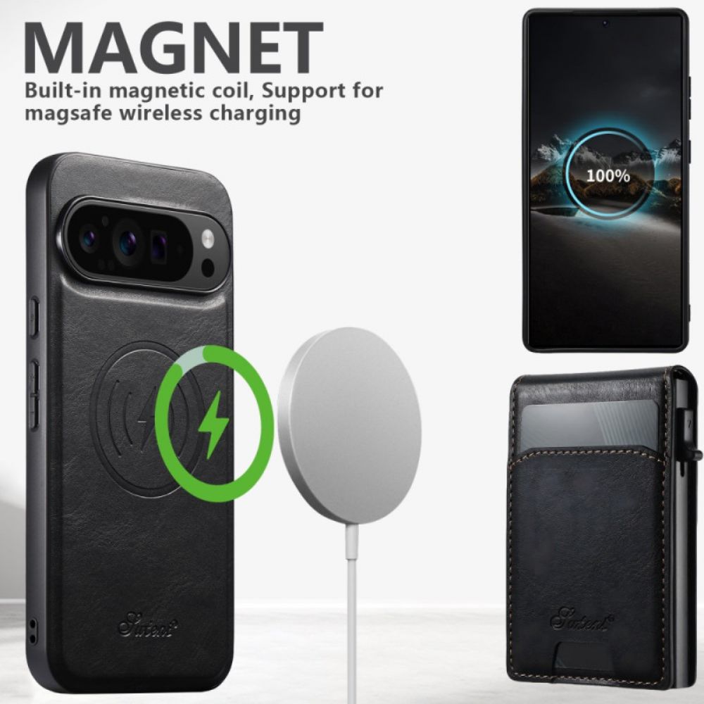 Hoesje Google Pixel 10 Pro Xl Suteni-kaarthouder En Geïntegreerde Standaard