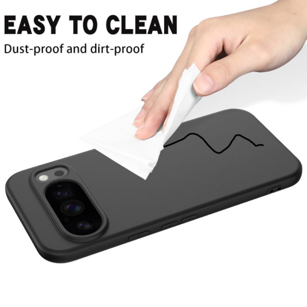 Hoesje Google Pixel 10 Pro Xl Vloeibaar Siliconen Bandje Bescherming Hoesje