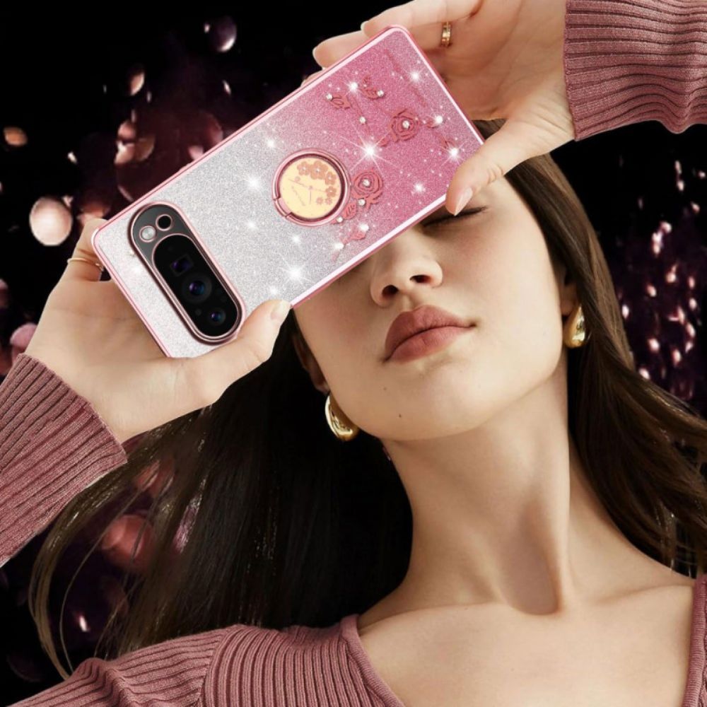 Hoesje Voor Google Pixel 10 Pro Xl Kadem Ringhouder Met Strass-steentjes