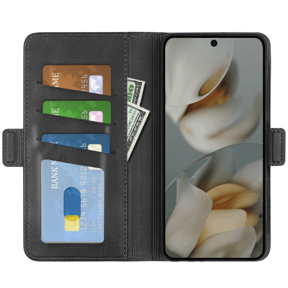 Leren Hoesje Google Pixel 10 Pro Xl Dubbele Sluiting