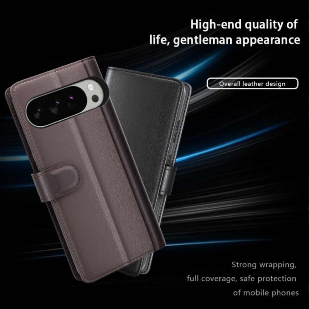 Leren Hoesje Google Pixel 10 Pro Xl Echt Leer Bescherming Hoesje