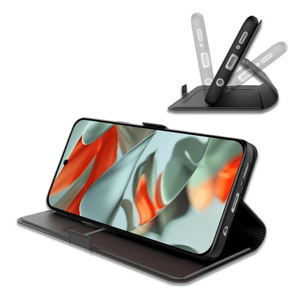 Leren Hoesje Google Pixel 10 Pro Xl Kaarthouder En Spiegel Bescherming Hoesje