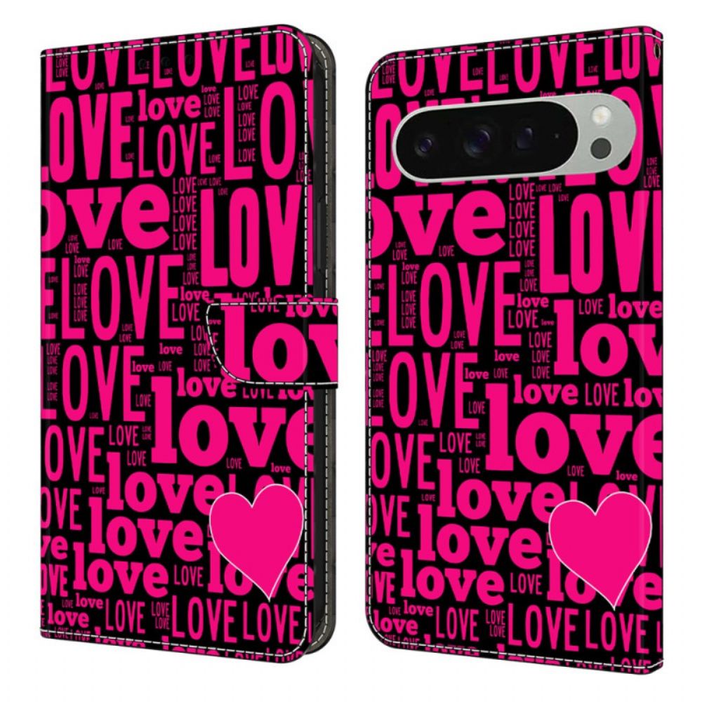 Leren Hoesje Google Pixel 10 Pro Xl Liefde