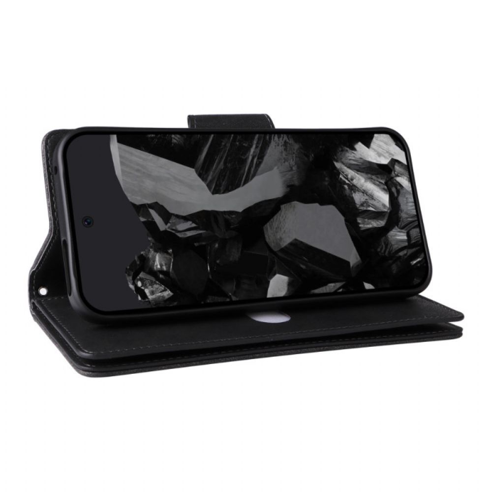 Leren Hoesje Google Pixel 10 Pro Xl Portemonnee Met Suède-effect Bescherming Hoesje