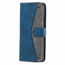 Leren Hoesje Google Pixel 10 Pro Xl Tweekleurig Met Bandje