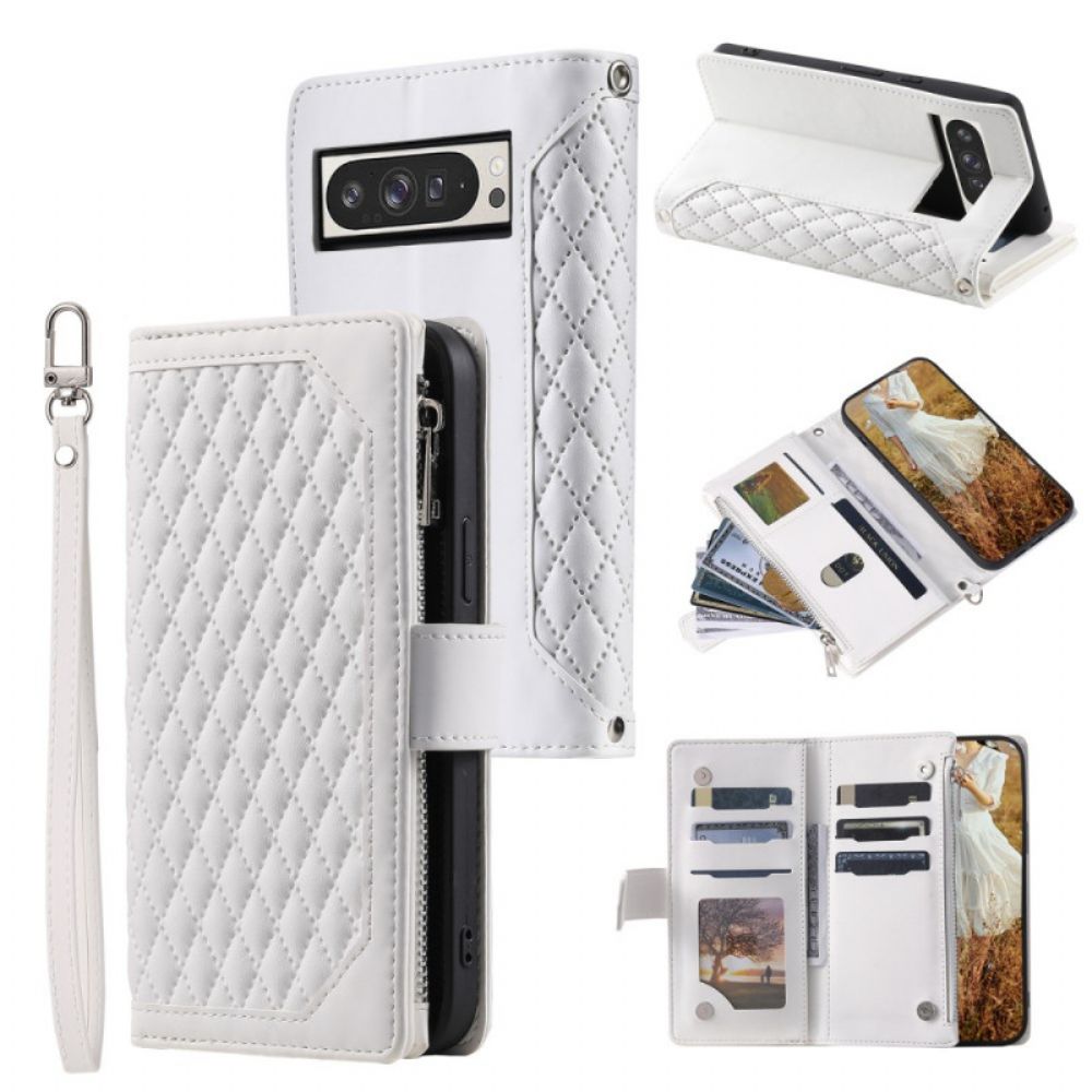 Leren Hoesje Voor Google Pixel 10 Pro Xl Gewatteerde Portemonnee