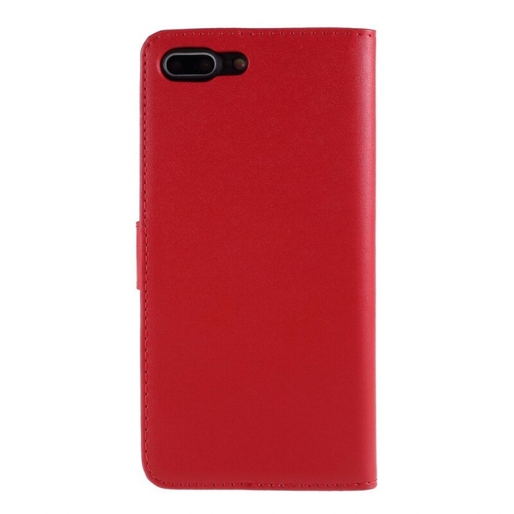 Folio-hoesje voor iPhone 8 Plus / 7 Plus Echte Leerkleur