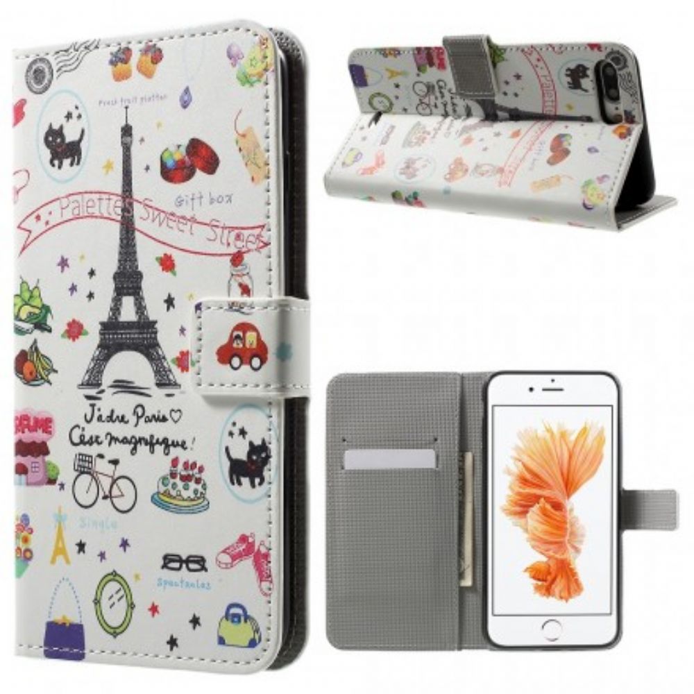 Folio-hoesje voor iPhone 8 Plus / 7 Plus Ik Hou Van Parijs