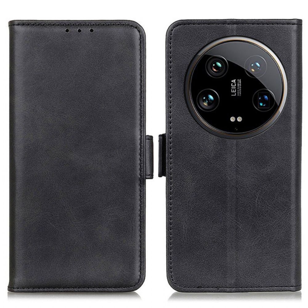 Leren Hoesje Voor Xiaomi 14 Ultra Dubbele Sluiting