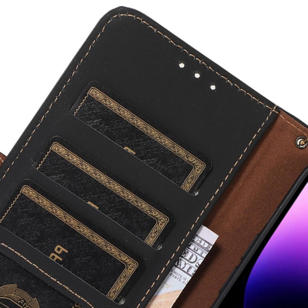 Bescherming Hoesje Google Pixel 8 Echt Rfid-leer
