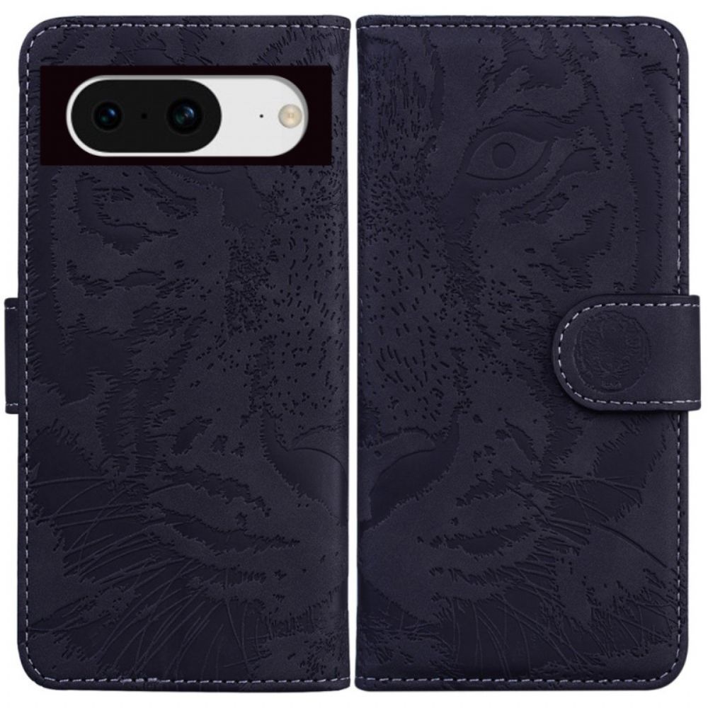 Folio-hoesje Google Pixel 8 Tijgervoetafdruk