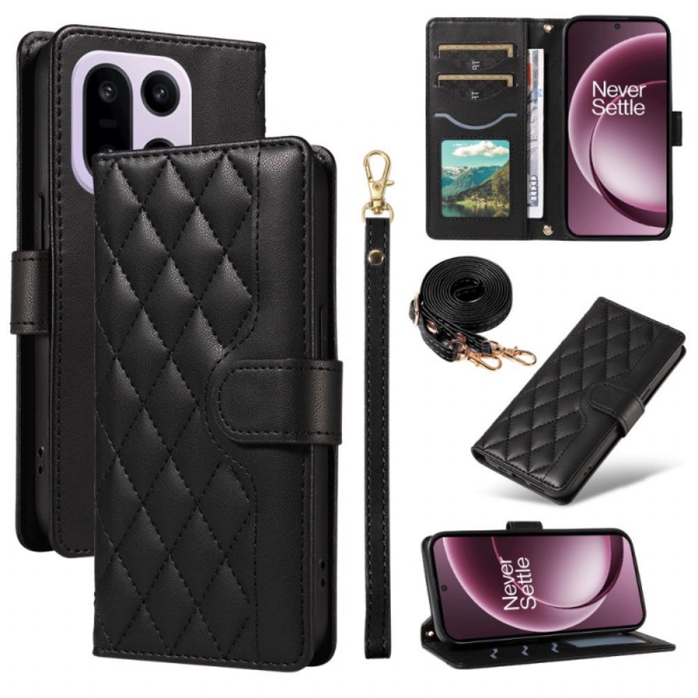 Bescherming Hoesje Oneplus 15 Gewatteerd Met Schouderriem En Riempje