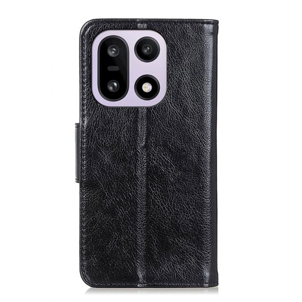 Flip Case Leren Oneplus 15 Nappa Splitleer