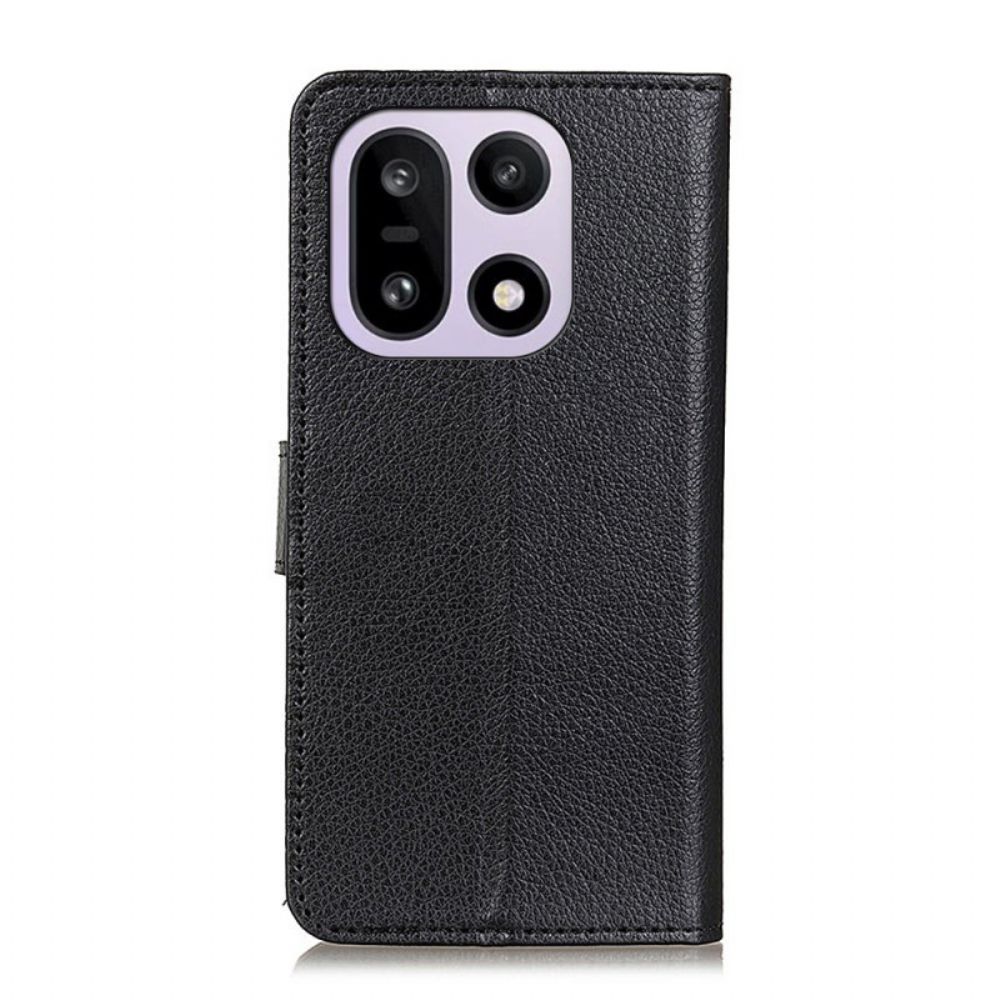 Flip Case Leren Oneplus 15 Traditioneel Imitatieleer Leer