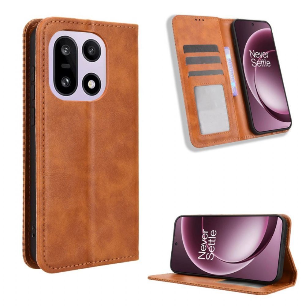 Folio-hoesje Oneplus 15 Vintage Rand Bescherming Hoesje