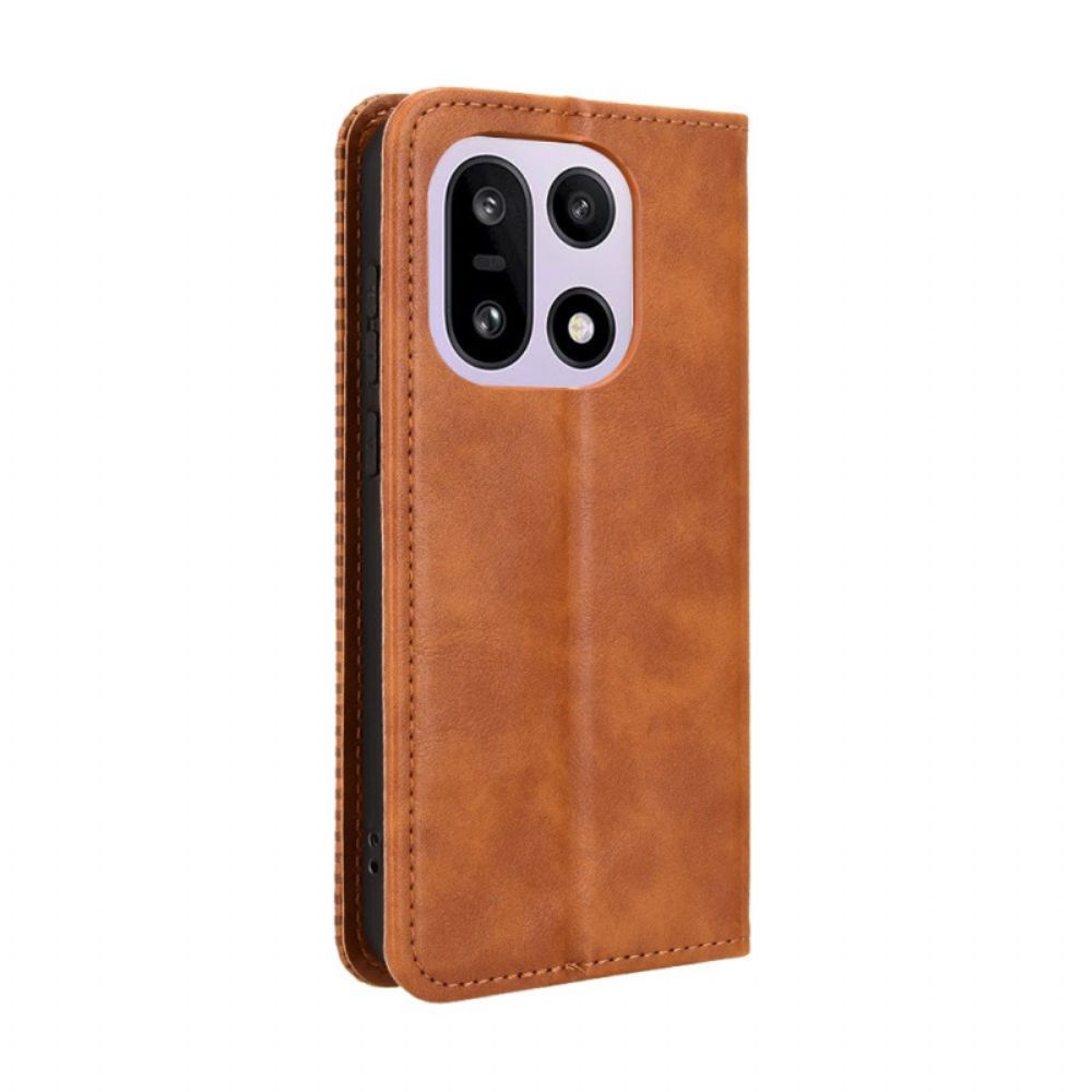 Folio-hoesje Oneplus 15 Vintage Rand Bescherming Hoesje