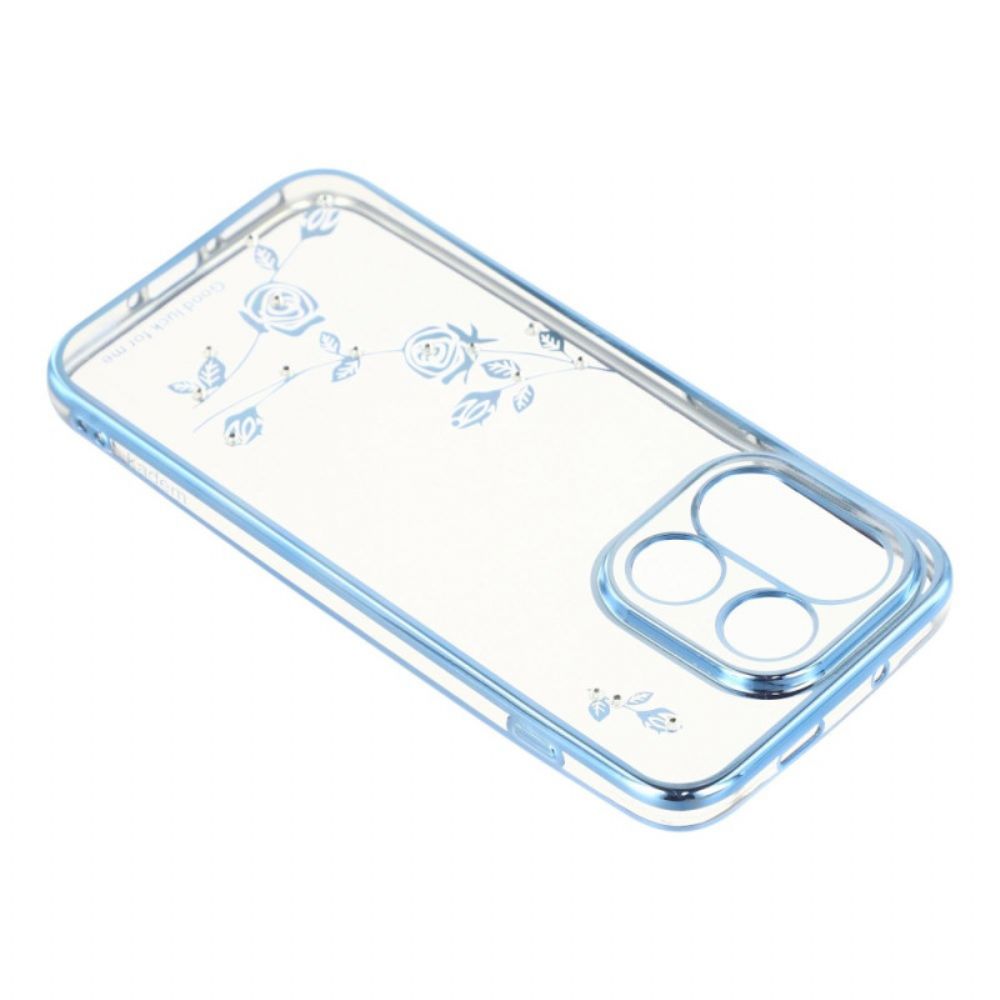 Hoesje Oneplus 15 Kadem Bloemen En Strass-steentjes Bescherming Hoesje