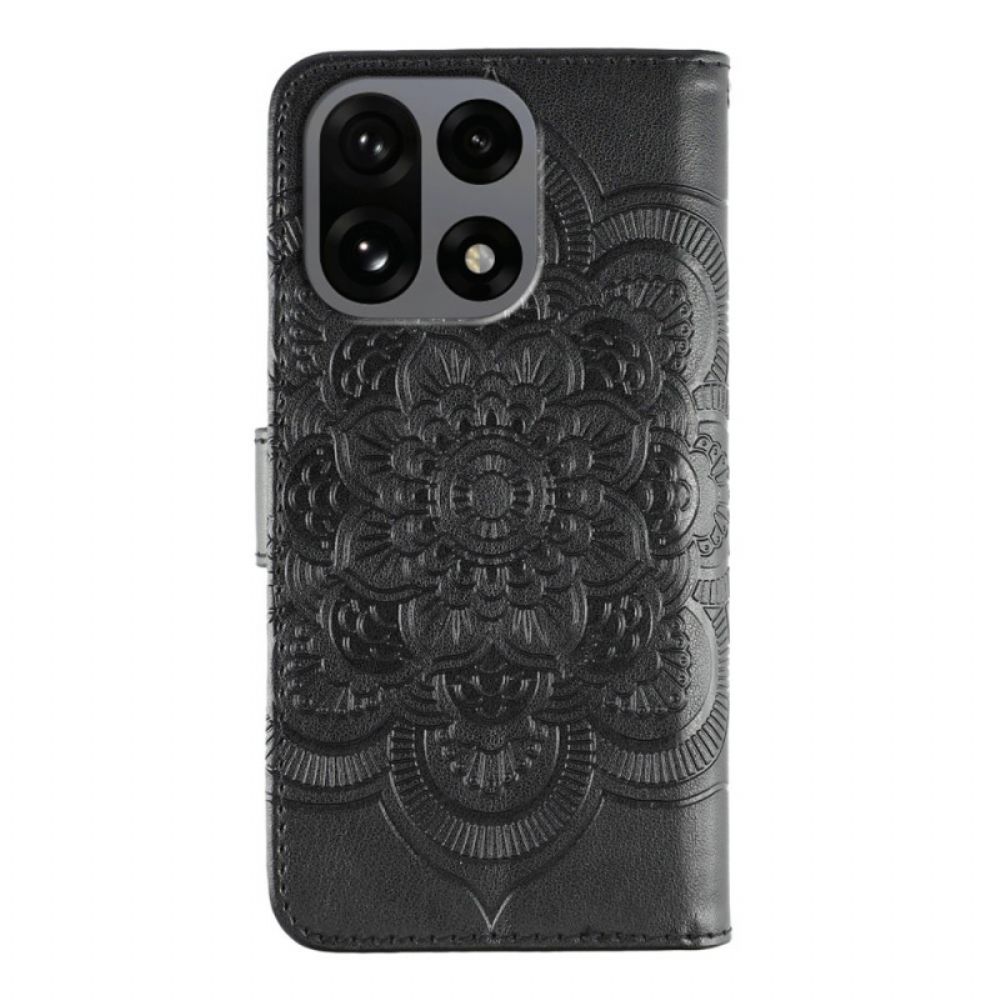 Leren Hoesje Oneplus 15 Bedrukt Mandala-patroon Bescherming Hoesje