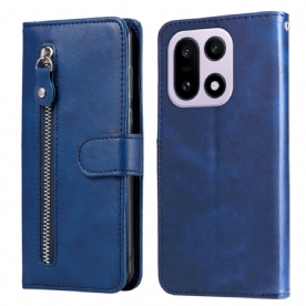 Leren Hoesje Oneplus 15 Zakje Met Rits Bescherming Hoesje