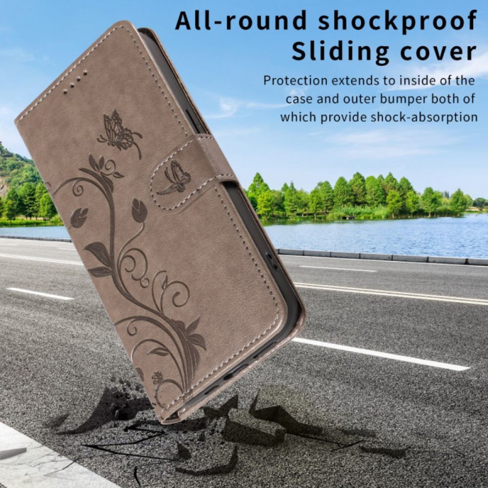 Leren Hoesje Voor Oneplus 15 Bloemenpatroon