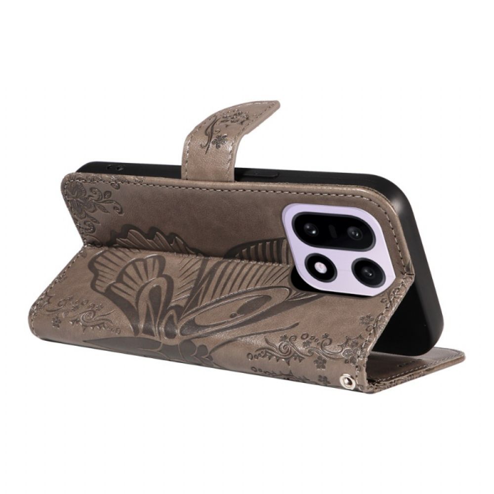 Leren Hoesje Voor Oneplus 15 Grafische Vlinder