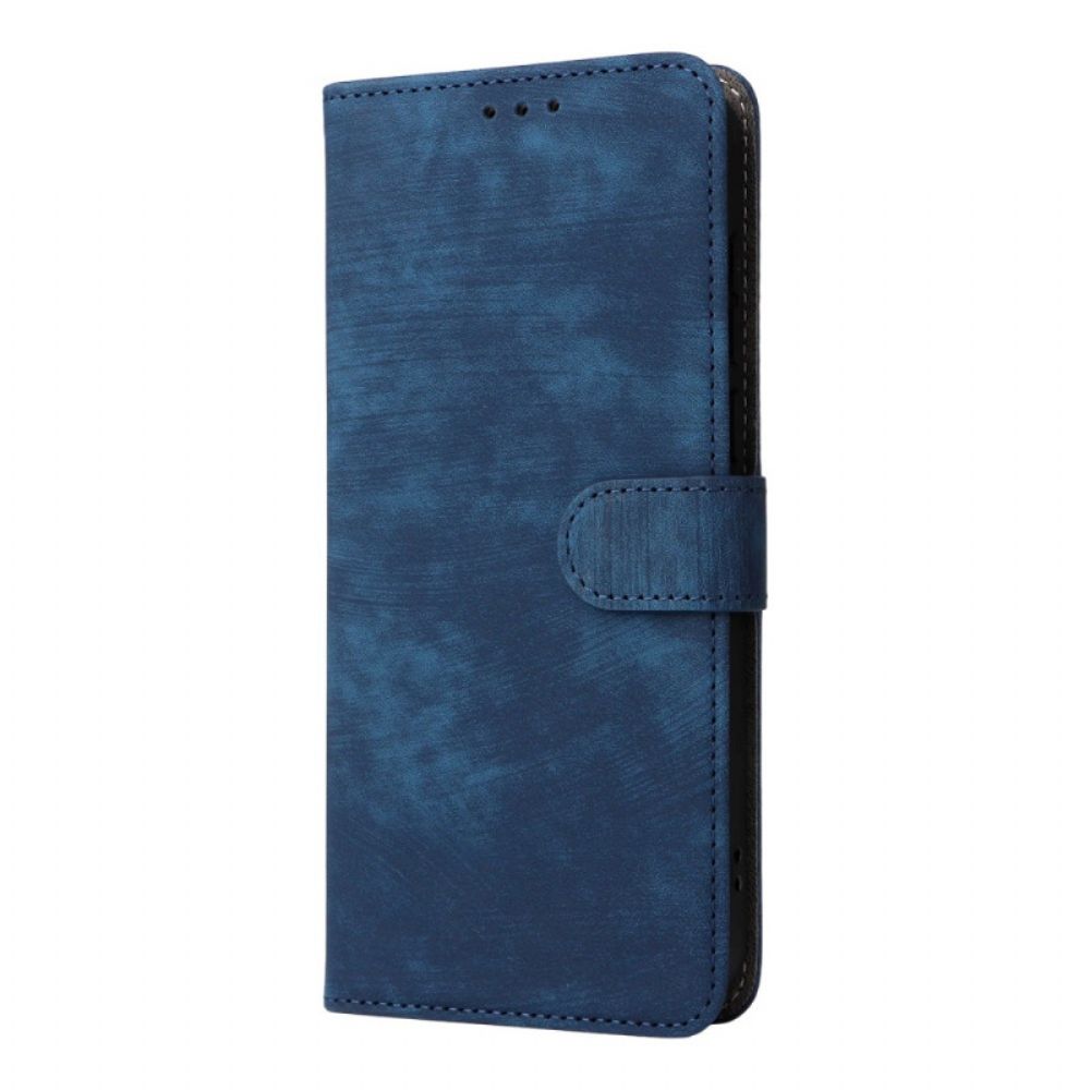 Leren Hoesje Voor Oneplus 15 Suède-effect Met Riempje