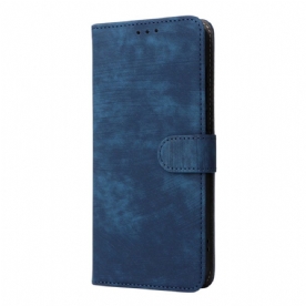 Leren Hoesje Voor Oneplus 15 Suède-effect Met Riempje