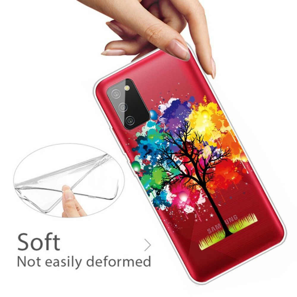 Hoesje voor Samsung Galaxy A02s Aquarel Boom Transparant