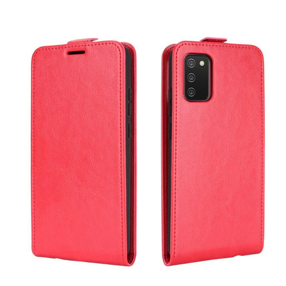Leren Hoesje voor Samsung Galaxy A02s Folio-hoesje Leren Effect Verticale Klep