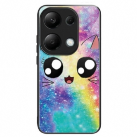 Hoesje Xiaomi Redmi Note 13 Pro 4g Gehard Glasregenboog Cat Bescherming Hoesje