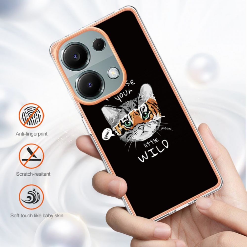 Hoesje Xiaomi Redmi Note 13 Pro 4g Kat En Tijger Bescherming Hoesje